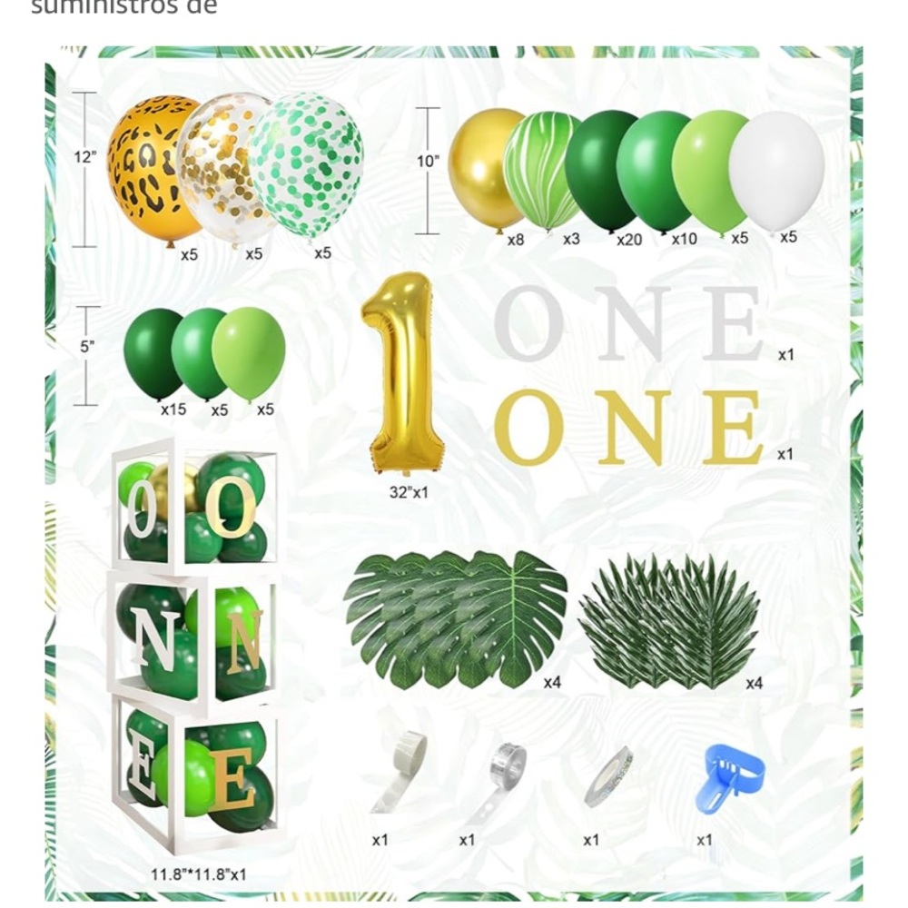 Jungle Theme 1st birthday party decorations wild one